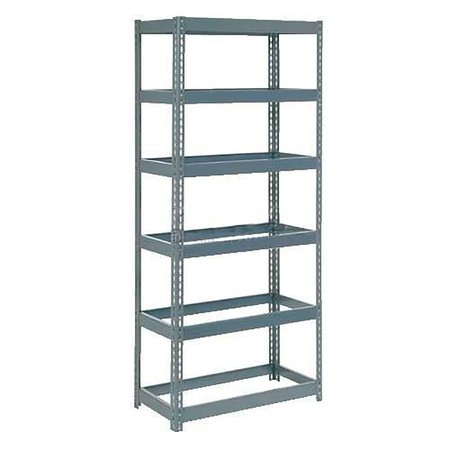 GLOBAL INDUSTRIAL Extra Heavy Duty Shelving 36W x 18D x 84H With 6 Shelves, No Deck, Gray B2297236